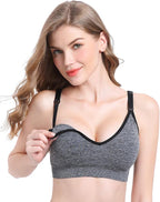 Suekaphin Nursing Bra 5pack Wireless V Neck Maternity Nursing Bra Bralette Low Cut Sleeping Breastfeeding with Extenders