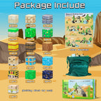 Magnetic Blocks - 100PCS Magnetic Set, STEM Montessori Sensory Toys for 3+ Year Old Boys & Girls, Creative Construction Toys Gift for Toddlers Kids