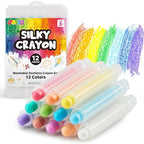 JOYIN 12 PCS Silky Crayon for Kids, Toddler Twistable Crayon, 12 Colors, Art Supplies, School Supplies, Kids Indoor Activities