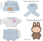 17cm Doll Clothes - 11 Piece Handcrafted Crochet Sweaters Outfit with Accessories Hand Crocheted Hat, Bag, Boys and Girls Stylish Adorable Dolls Clothing Accessories for 17 cm Doll