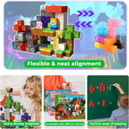 150 PCS Magnetic Blocks - Building Block for Kids Ages 4-8, Magnet Blocks Cubes Tiles Constructions Toys Girl Boy, STEM Educational Montessori Stacking Toy, Sensory Play Game Preschool Learning Gifts