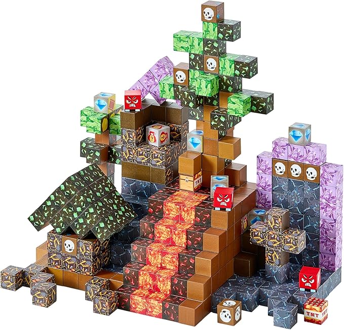 VEVOR Magnetic Blocks, 150 PCS Dark Castle Set, Magnetic Building Cubes for Kids, STEM Montessori Sensory Toys for Christmas Birthday Gift, Construction Stacking Toy for 3+ Years Old Boys & Girls