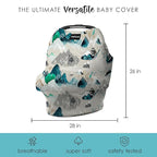 Milk Snob Original 5-in-1 Cover - Added Privacy for Breastfeeding, Baby Car Seat, Carrier, Stroller, High Chair, Shopping Cart, Lounger Canopy - Newborn Essentials, Nursing Top, Rocky Mountain