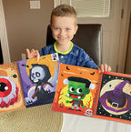 90shine 4PCS Halloween Crafts for Kids Ages 4-8 Sticker Books Gift Party Favors Create 40 Pictures