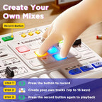 iPlay, iLearn Kids DJ Mixer Toy, Toddler Musical DJ Turntable W/Lights Sounds, Electronic Piano Instrument Playset W/Karaok Microphone, Birthday Party Gift for 3 4 5 6 Years Old Boys Girls Children