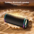 Bluetooth Speaker with HD Sound, Portable Wireless, IPX5 Waterproof, Up to 20H Playtime, TWS Pairing, Bluetooth 5.3, for Home, Party, Beach, Outdoor, Electronic Gadgets, Birthday Gift (Black)
