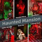 Haunted House Halloween Book Nook Kit, Spooky Shelf Insert Bookshelf Diorama Horror Art Miniature Decor, Creepy Scary Wooden Puzzle Booknook (Haunted Mansion)