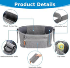 Accmor Universal Stroller Organizer with Detachable Phone Bag, Stroller Bag Caddy Organizer Stroller Accessories for Uppababy, Baby Jogger, Nuna, Doona, Britax Strollers
