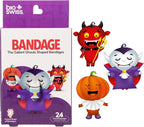 BioSwiss Bandages, Halloween Ghouls Shaped Self Adhesive Bandage, Latex Free Sterile Wound Care, Fun First Aid Kit Supplies for Kids and Adults, 24 Count