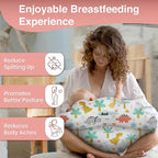 PILLANI Nursing Pillow for Breastfeeding, Breast Feeding Must Haves, New Mommy Essentials, Brest Feeding Pillow for Mom & Baby, Removable Cotton Cover, Adjustable Waist Strap, Breastfeeding Pillows