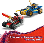 LEGO NINJAGO Rogue vs. Drix Race Car Duel Building Toy for Preschool Kids - Ninja Toy with Starter Brick for Boys & Girls, 4+ - Gift Idea for Birthdays & Dragons Rising Fans - 71840