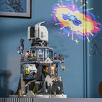 Alpine Observatory Lighting Building-Bricks Set with The Galaxy Projector, 2437 Pcs Space Themed Room Decor for Astronomy and Space Lovers