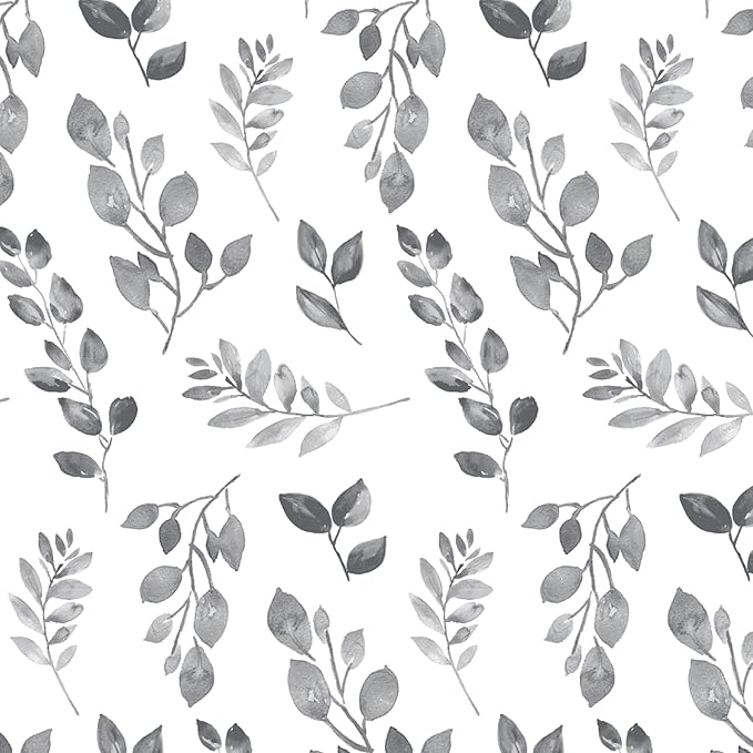 Lambs & Ivy Painted Forest Cotton Fitted Crib Sheet - Gray, White, Outdoors