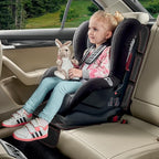 Car Seat Protector 2 Pack Baby Car Seat Covers with Mesh Pockets & Non-Slip Backing 600D Durable Seat Protector Under Baby Car Seat (Black & Red, Large)