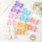 CÉLLOT 40 Pcs 4.5 Inch Hair Bows for Girls Clips Grosgrain Ribbon Boutique Hair Bow Alligator Clips For Girls Teens Toddlers Kids(Rainbow Colors)