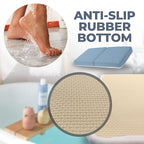 Comfortable Baby Bath Kneeler and Elbow Rest Pad Set – Thick Memory Foam Bath Kneeling Pad with Elbow Support – Baby Bathtub Cushion with Toy Organizer for Bathing Infant or Toddler - Blue