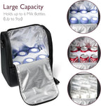 Momcozy Breastmilk Cooler Bag with Strap, Insulated Baby Bottle Bag, Fits 6 Baby Bottles up to 9Oz＆10H Long-term Cooling, XPE Insulation Layer, Food Grade PP Compartment for Nursing Mom Daycare
