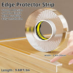 Clear Edge Protector, 0.8in x 9.84FT, Safe Corner Protector, Anti-Sharp Edge Protector, for Furniture, Drawers, Tables, Cabinets