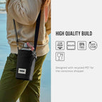 BLACK + BLUM Insulated Bottle Bag - For Adults and Kids - Made with Recycled PET and BPA Free - Bottle Bag for On The Go, Black