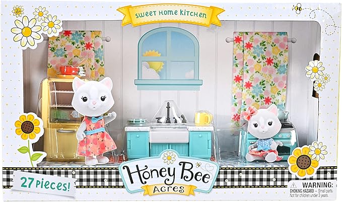 Sunny Days Entertainment Honey Bee Acres Sweet Home Kitchen Accessories Playset, 27 Piece Set: