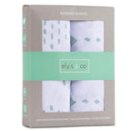 Bassinet Sheets Fitted Cover - Flexible Fit 100% Soft Jersey Knit Cotton - Neutral Grey Sage Diamond - 2 Pack Set