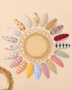 doboi 40Pcs Toddler Hair Clips Hair Barrettes Baby Girl Hair Bows Clips Floral Print Non Slip Snap Hairpins Flower Hair Clips for Girls Kids Toddler Hair Accessories