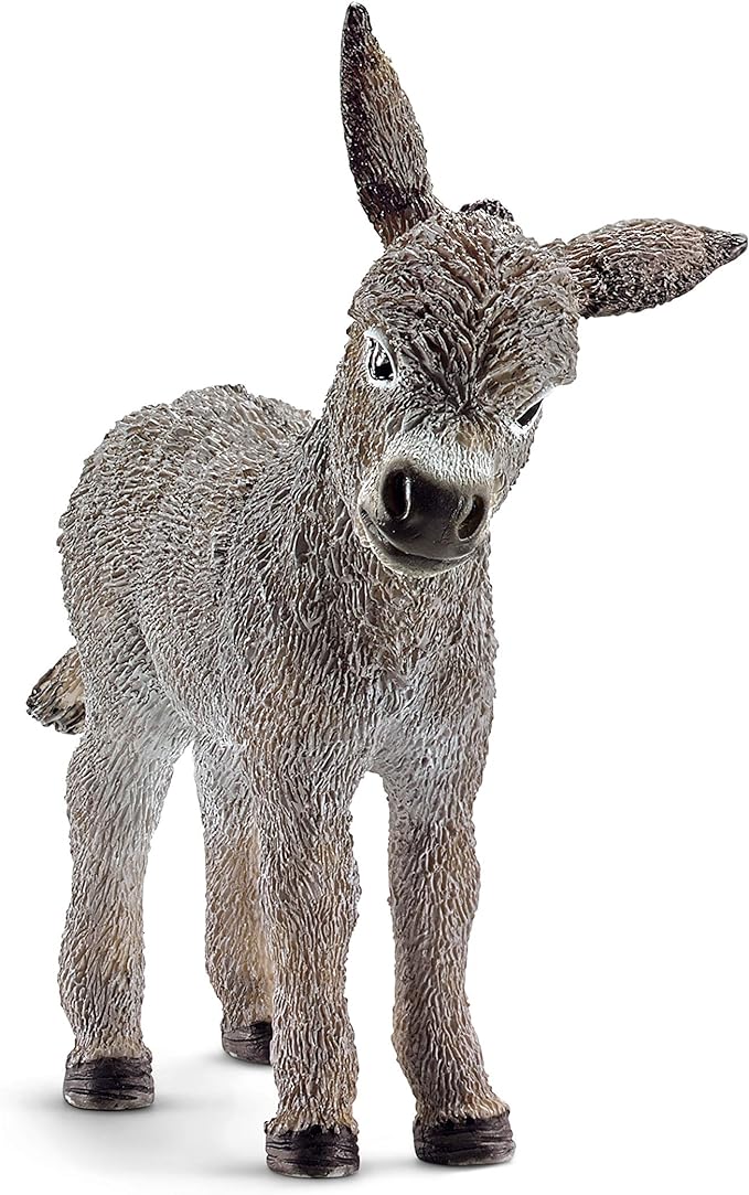 Schleich Farm World, Realistic Farm Animal Toys for Boys and Girls, Baby Donkey Foal Toy Figurine, Ages 3+