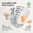 6-Pack Cotton Baby Washcloths for Newborn - Organic Cotton Muslin Soft Wash Cloths for Babies, Infant, Kids, Toddler Towels for Boy, Girl,Super Absorbent Face Cloths,Scratch-free Baby Rags (Grayscape)