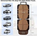 Car Seat Protector, 2 Pack Baby CarSeat Covers with Mesh Pockets & Non-Slip Backing 600D Durable Seat Protectors Under Car Seat for Baby (Black & Brown, Large)