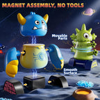 Magnets Robot Building Toys for Kids Ages 3-5 4-8 - 106 PCS Monsters Toys Robot Stacking Building Blocks Set with Storage Box, Creative Learning Christmas and Birthday Gifts for Boys Girls 2-4