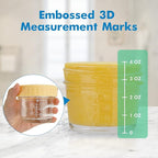 WILLDAN Glass Baby Food Storage Jars w/Lids (4 oz, 6 Pack Set) Snack, Puree, Reusable Small Containers, Breast Milk, Fridge or Freezer, Microwave & Dishwasher Safe, Essential Must Have for Infants