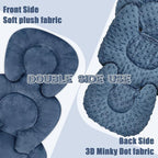 Infant Car Seat Insert Head and Body Support, GFU Reversible Newborn Insert for Carseat with Strap Pads, Soft Stroller Cushion Pillow Insert for Boys and Girls, Fits for Stroller, Swing, Blue