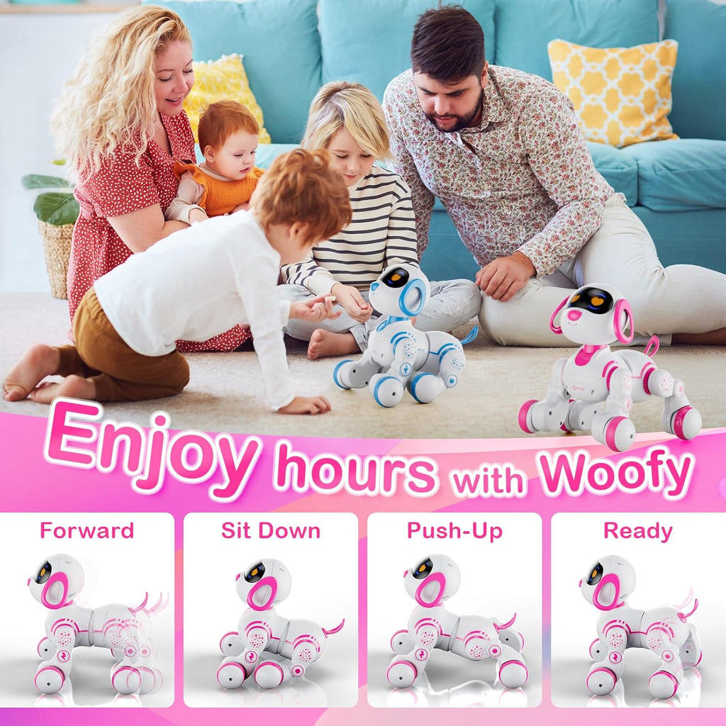 Contixo R3 Robot Dog Toy for Kids - Interactive Remote Control Smart Dancing Robotic Pet for Boys & Girls Ages 3-12 - Pink