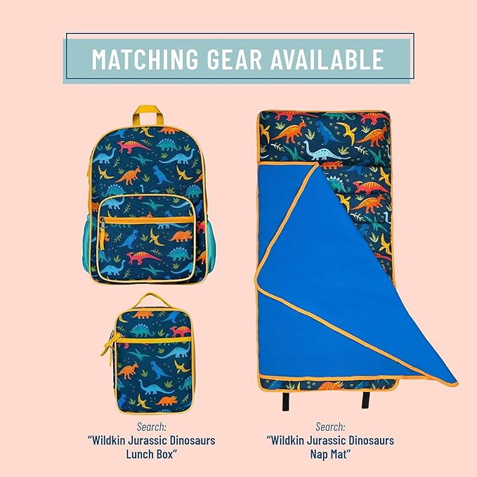 Wildkin ECO rPET Kids Backpack – Recycled, Padded, Adjustable for School & Travel – Jurassic Dinosaurs