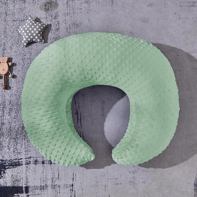 Nursing Pillow with Nursing Pillow Cover for Breastfeeding Moms, Extra Large Ultra-Soft Breastfeeding Pillows for Infant Newborn Baby Boy Girl (Green)