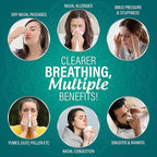 GuruNanda Sinus Rinse Bottle & Saline Premixed Packets 120ct - All Natural Sinus Rinse Packets to Help with Allergies & Congestion Relief, 0.08oz Each