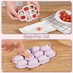 KingKam Baby Breastmilk Popsicle Molds & Baby Fruit Feeder (2 Pack), Baby Food Freezer Tray Storage Containers, Silicone Pacifier Feeder and Teether