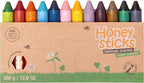 Honeysticks Super Jumbo Crayons (12 Pack) - Non Toxic Crayons for Kids - 100% Pure Beeswax and Food Grade Colors - For Toddlers 1-3, Unbreakable, Extra Large, Easy to Hold and Use, Eco-Friendly