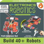 ButterflyEdufields 40in1 STEM Robotics Kits for Kids 8-12 Years | DIY Robots Projects for Kids with Electronics Board & Sensors | Best Educational Homeschooling Gift for 8 10 12 Years | 100+ Parts