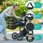 PIIOSER Breast Milk Storage Cooler Bag with Ice Pack, Fits 4 Baby Bottles Up to 5 Ounce, Small Insulated Breastmilk Cooler Travel Bag with Handle Buckle for Nursing & Working Mom Daycare (Black-XS)