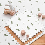 Baby Foam Play Mat-72”x 48” Baby Playmat,6-Piece Interlocking Foam Floor Tiles,Waterproof Crawling Mat,Puzzle Mat for Infants and Toddlers,Non Toxic Play Mat for Baby Tummy Time Mat(Spot)