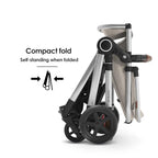 Mompush Ultimate 2 Baby Stroller for Infant and Toddler with Newborn Mode and Reversible Seat, All-Terrain Stroller with All-Wheel Suspension, Includes Car Seat Adapter and Large Storage Basket