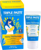 Triple Paste Diaper Rash Cream for Baby - 3 oz Tube - Zinc Oxide Ointment Treats, Soothes and Prevents Diaper Rash - Pediatrician-Recommended Hypoallergenic Formula with Soothing Botanicals