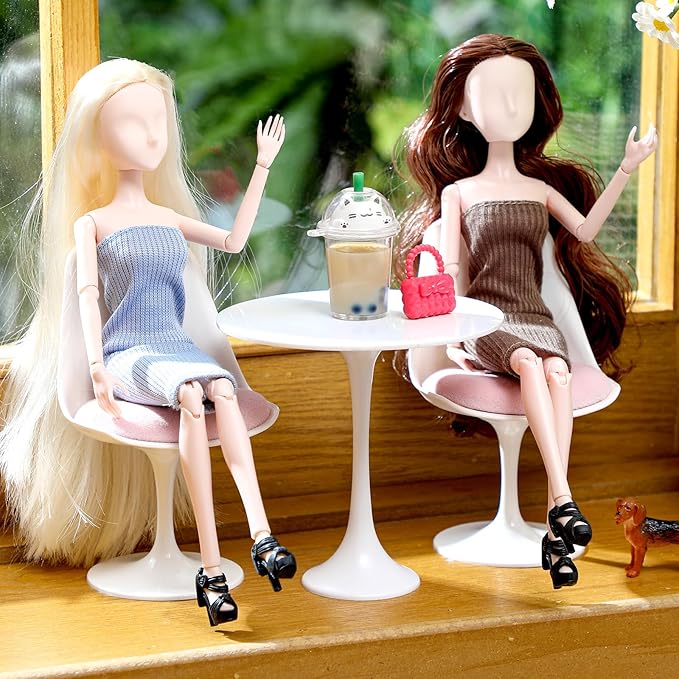 Bencailor 6 Pcs Doll Clothes and Accessories for 11.8 Inch Including Summer Tops Swimwear Robe T-Shirt Dress Winter Coat Jacket Outfit Girl Birthday Gift(Bright Color,11.8 Inch Doll)