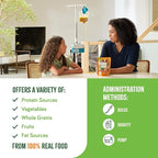 Real Food Blends Turkey, Sweet Potatoes & Peaches - Pureed Food Meals for Tube Feeding with Protein, Vegetables & Fruits - 320 Calories for Lunch & Dinner - 9.4 oz (Pack of 12)