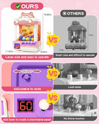 Claw Machine for Kids, Mini Vending With Music, Prize Dispenser Toys for Girls and Boys, Electronic Claw Game for Party Birthdays, Includes 45 Mini Toys (Large)