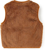 Baby Boys Girls Fleece Vest Zip Up Cute Bear Jackets Fuzzy Fall Winter Warm Clothes Newborn Outwear for Toddler Infant