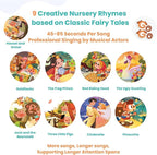 GO GO 9 Fairy Tale Songs: Interactive Sound Book, Musical Books for Toddlers 1-3, Talking Books for Toddlers 1-3, Music Books for Toddlers 1-3, Baby Music Book, Sing Along Books, Baby Book with Sounds