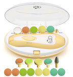 Baby Nail Trimmer 21 in 1, Usage Labeled Case & 13 Extra Replacement Tools, Royal Angels Baby Electric Nail File, Baby Nail Care, Nail Clipper Newborn Toddler Toes & Fingernails Nail Kit (Yellow)
