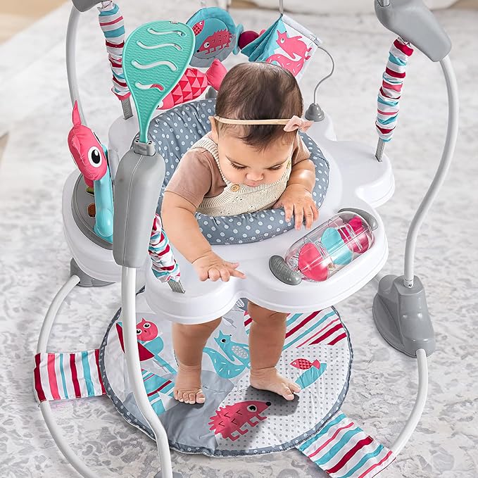 Portable Baby Activity Center Play Center 7-18 Months and Developmental Toys 7-18 Months,Pink